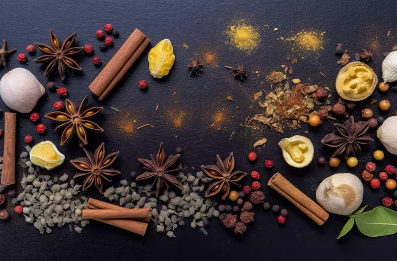 八角花椒桂皮柠檬调味料锦集,高清,摄影图,摄影图片,图片大全,摄影图免费下载